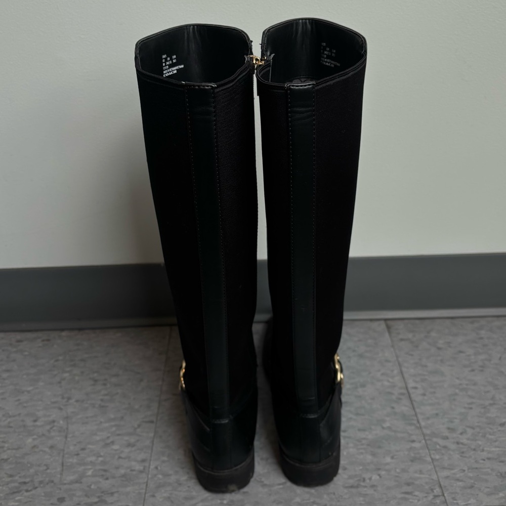 Coach Black Riding Boots - Picture 3 of 5